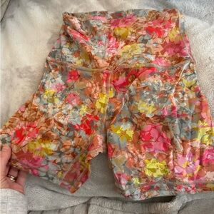 lululemon athletica Multicolor Floral Bike Shorts